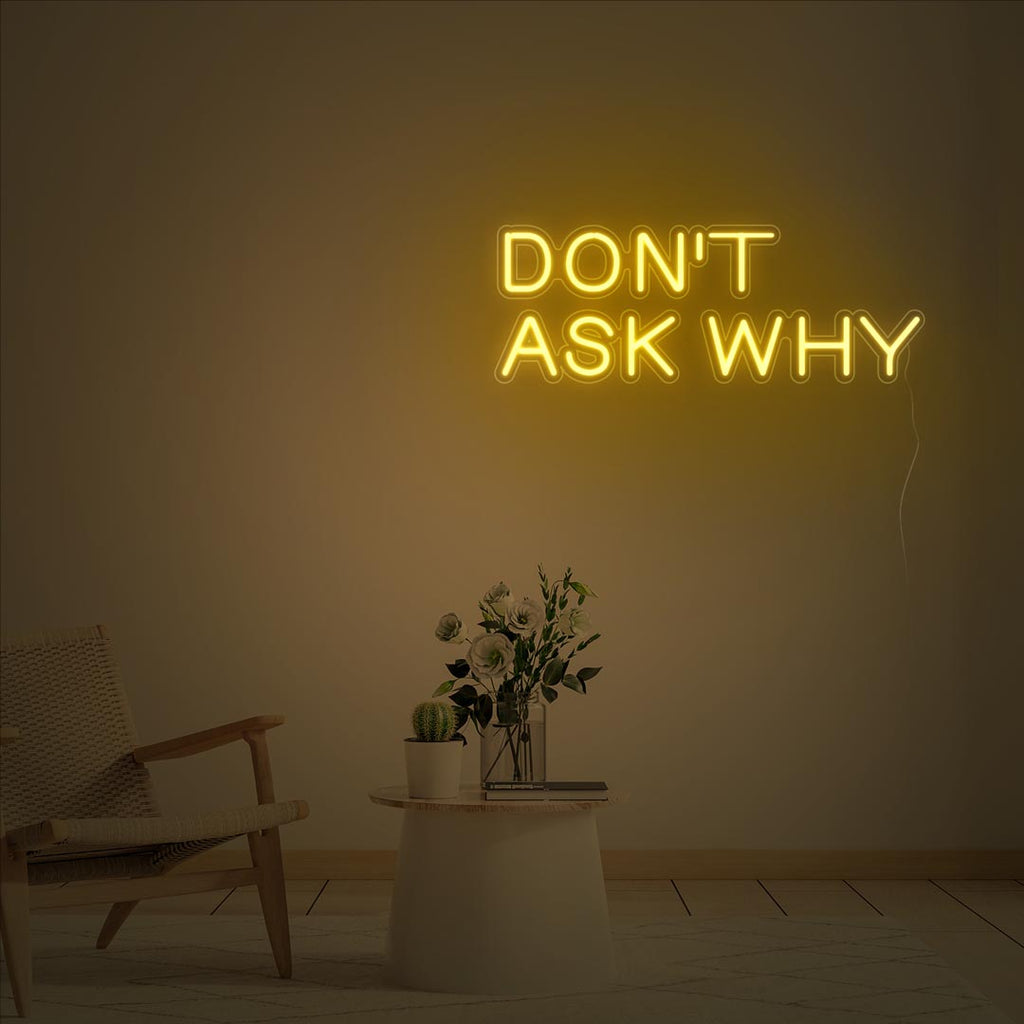 DON'T ASK WHY led neon sign