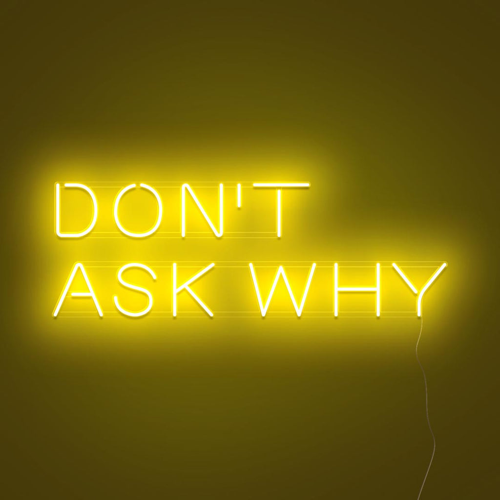 DON'T ASK WHY led neon sign