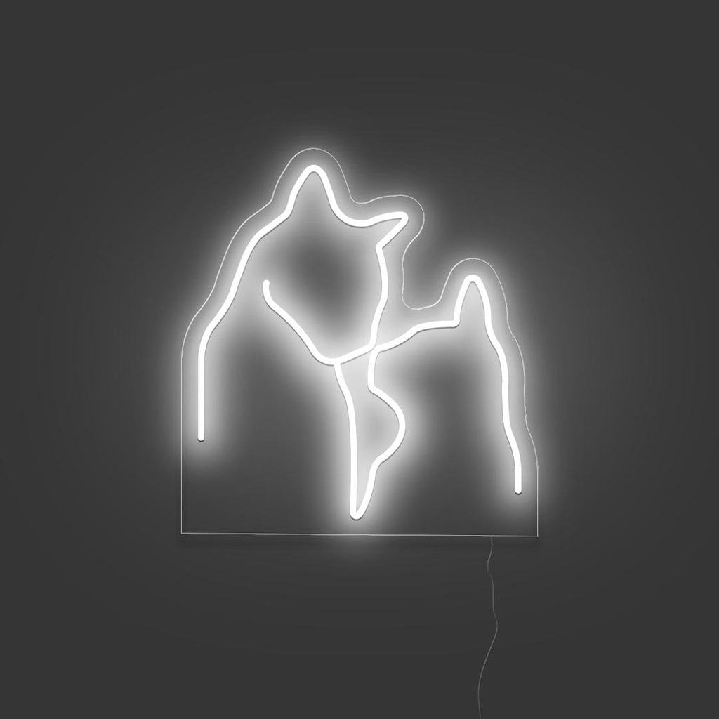 white cat lovers led neon sign
