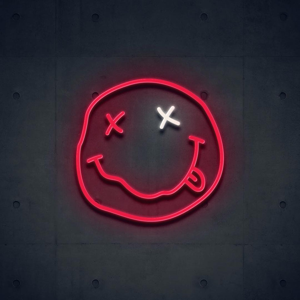 red face led neon sign