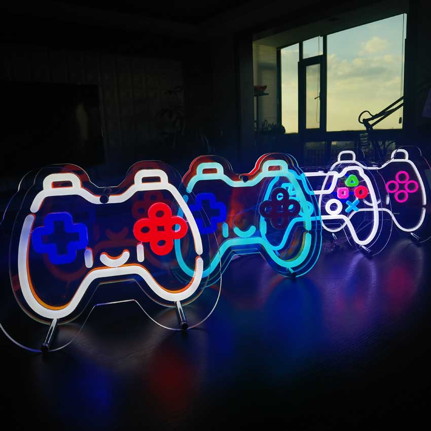 game console neon sign