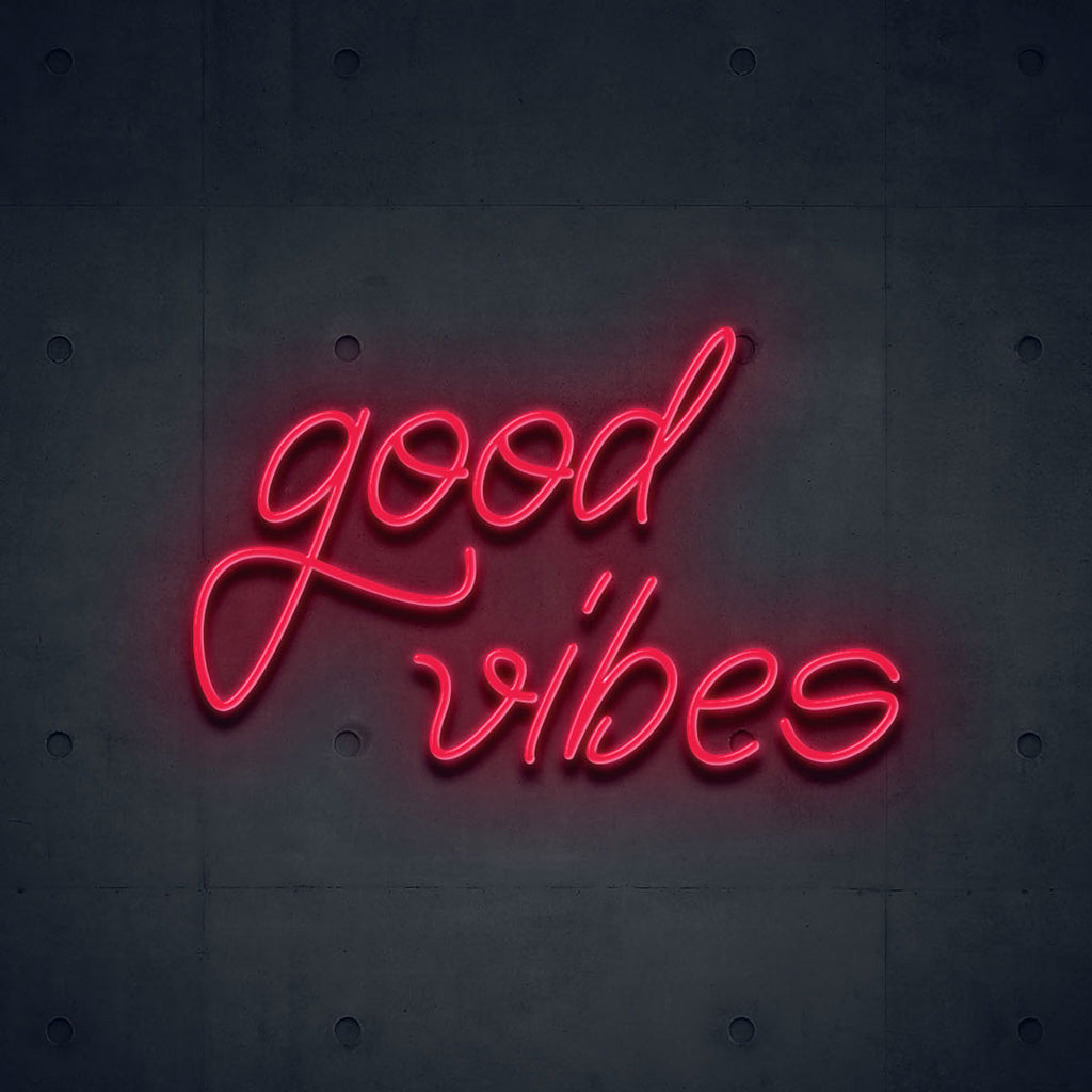 red good vibes led neon sign