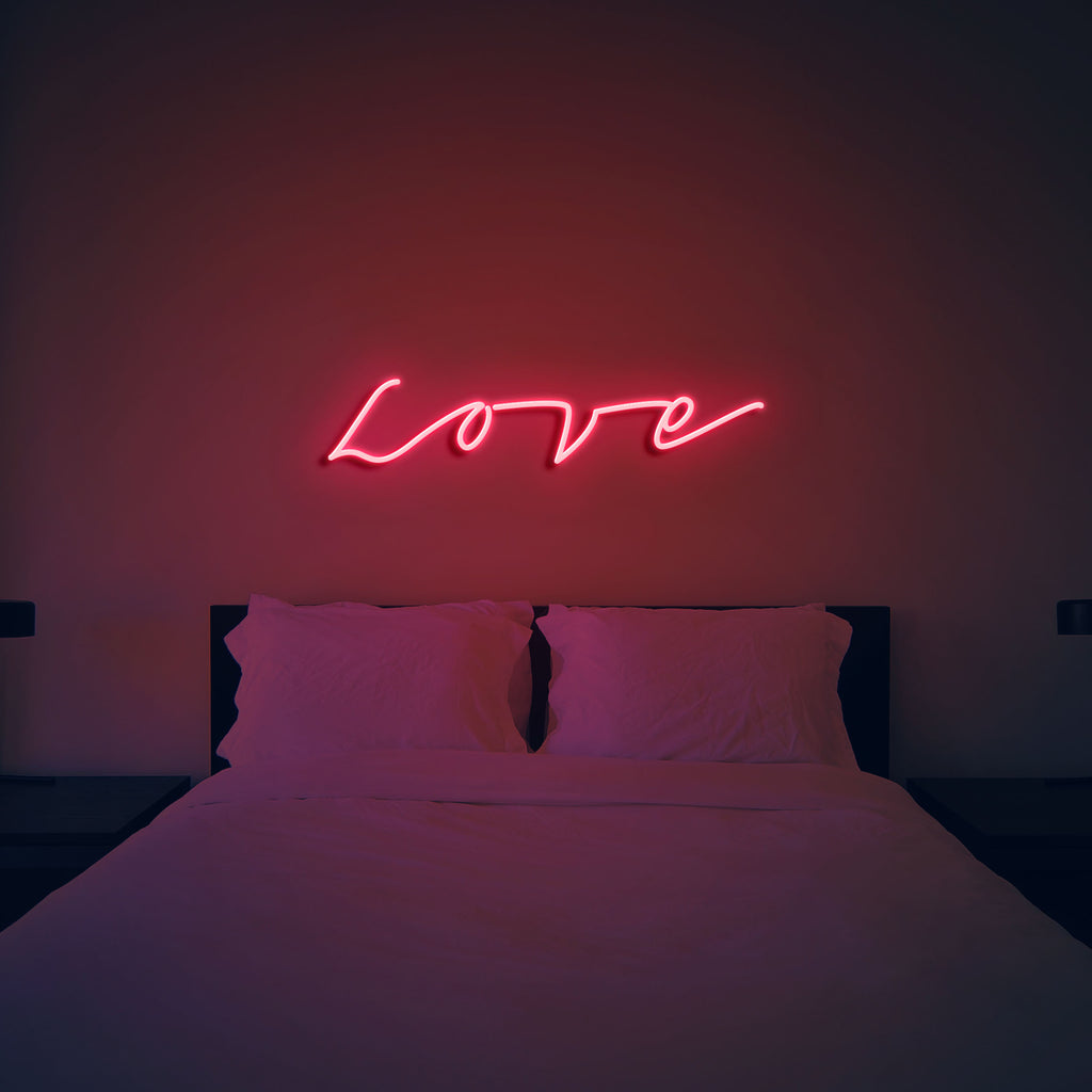 love neon sign red