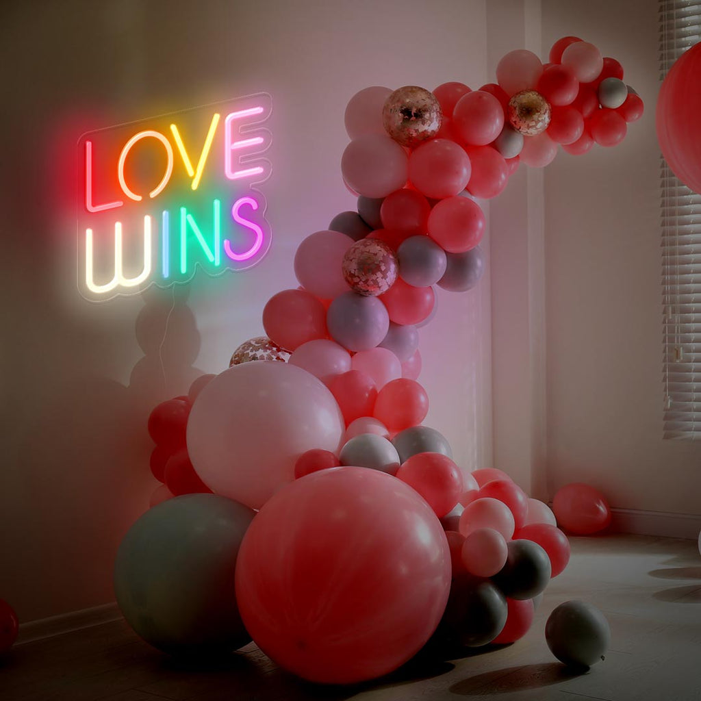 love wins led neon sign