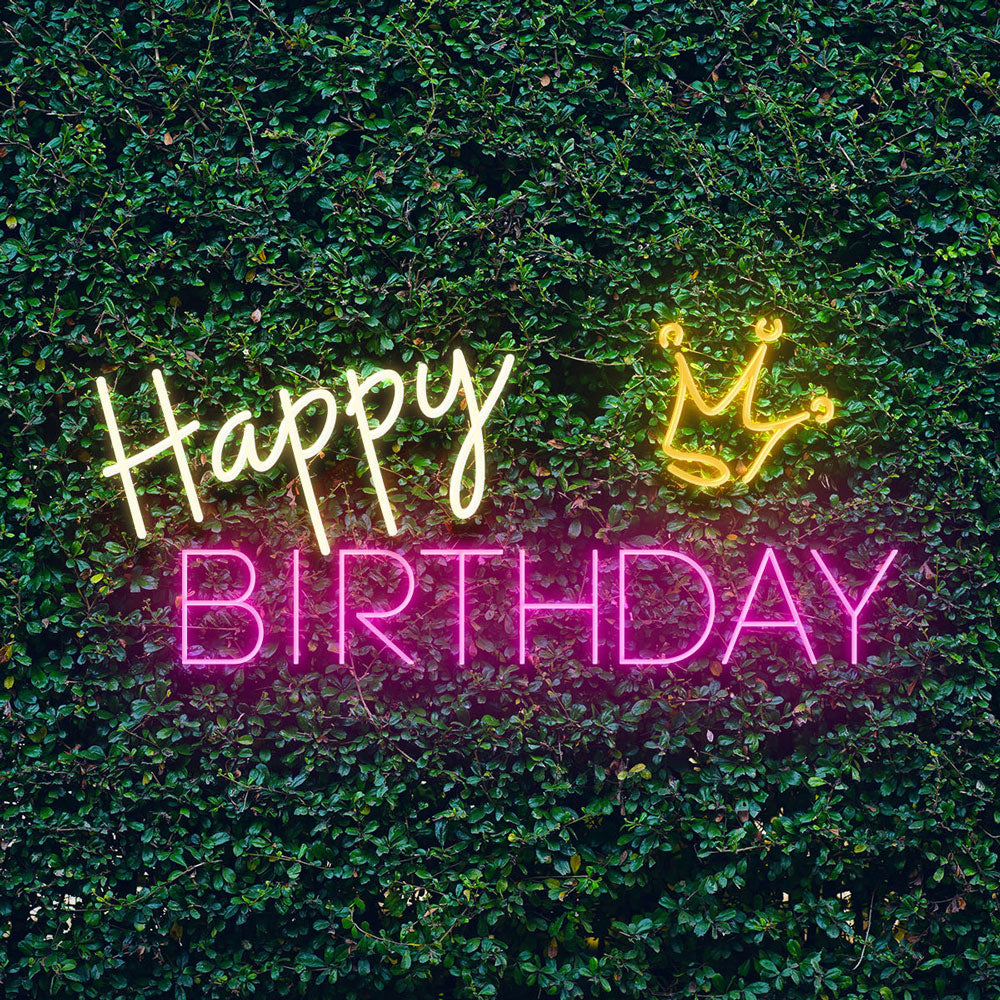 HAPPY BIRTHDAY  Neon LED Light Sign with Remote Control 