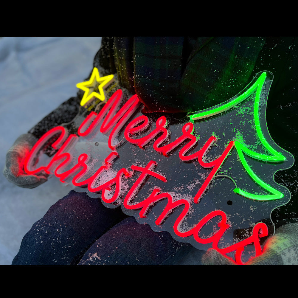 Christmas Signe Merry Christmas Sign Lighted