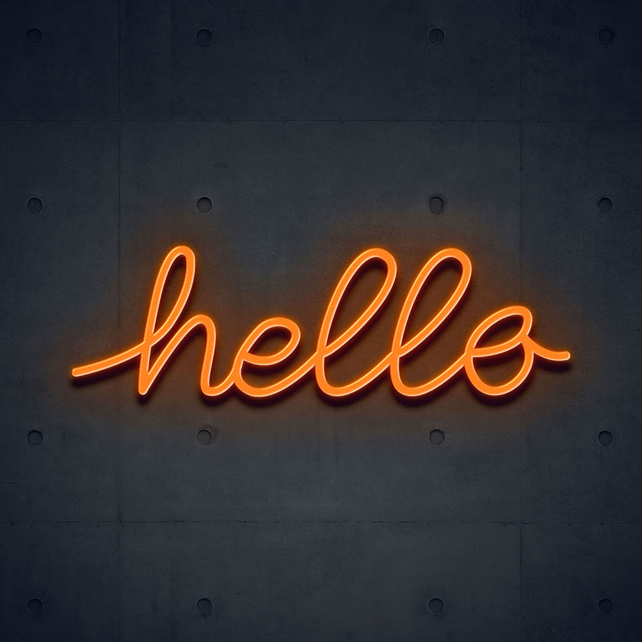 Hello light up sign deals