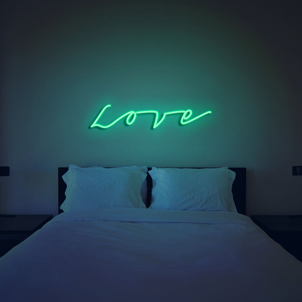 love neon sign green