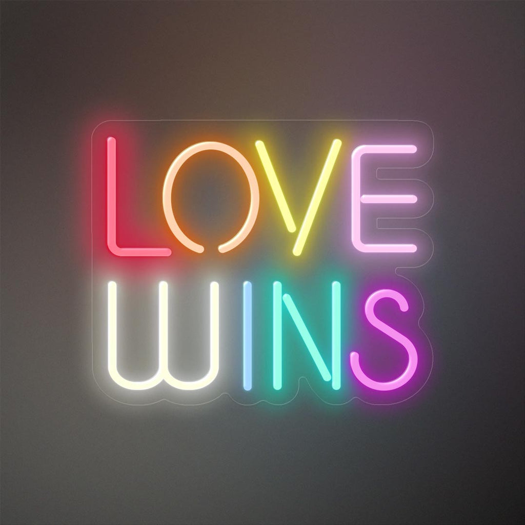 love wins led neon sign