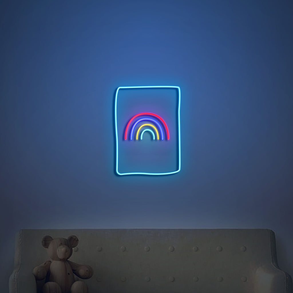 rainbow neon sign