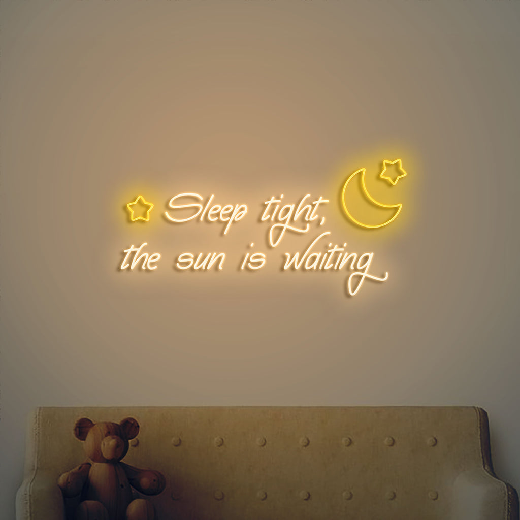 sleep tight neon sign warm white